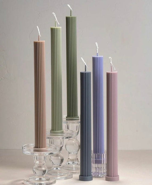 Large Ribbed Candles