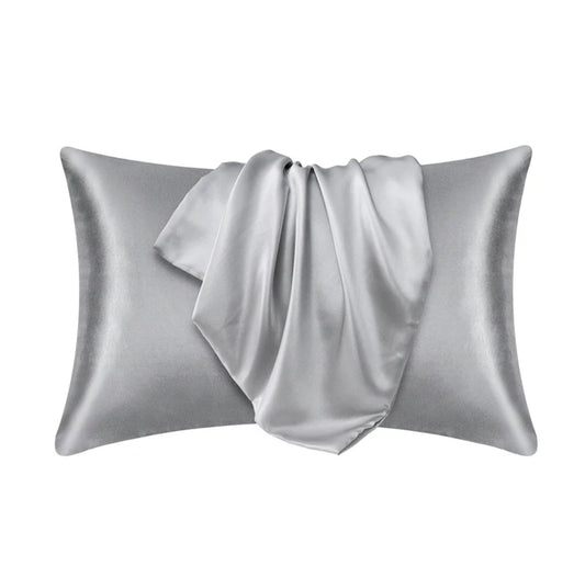 Grey Silk Pillowcase