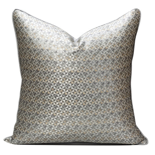 Silver Mosaics Style Cushion Cover